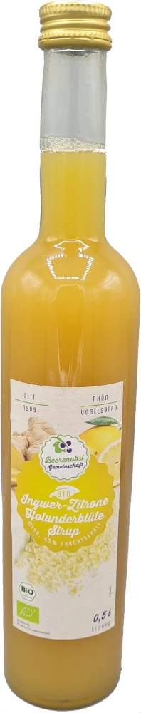 Ingwer-Zitrone-Holunderblütensirup